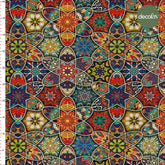 Ethnic Colorful Geometric Patterned Digital Printed Fabric